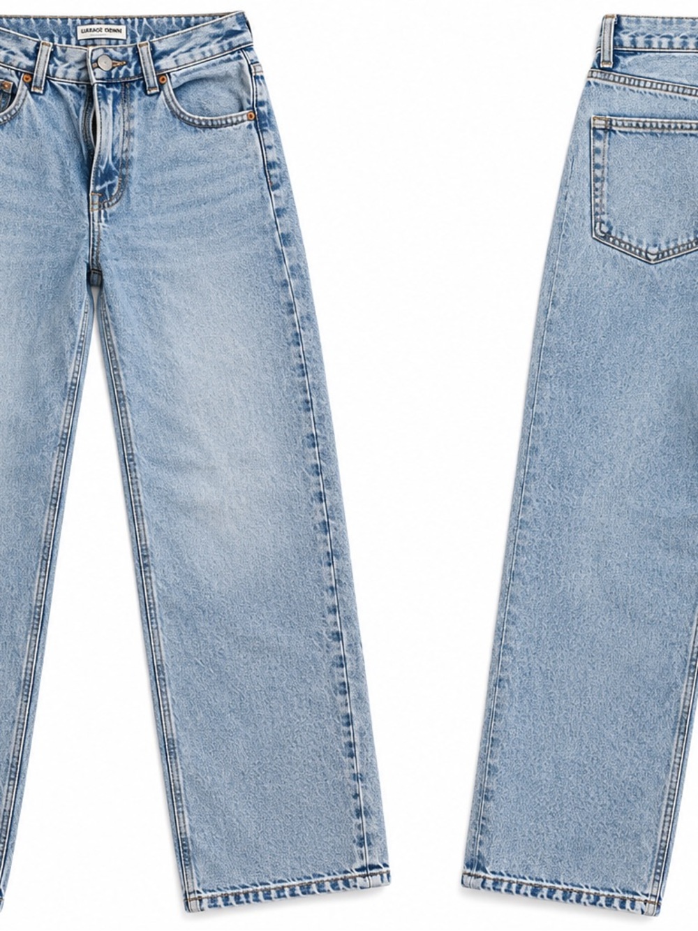 Garage Slouchy Straight Leg Jeans Light Wash Size 26 Blue Women's Straight-Leg